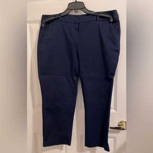 New Navy Blue Capri NY& Co Amazing  length 32, width 19. Never worn